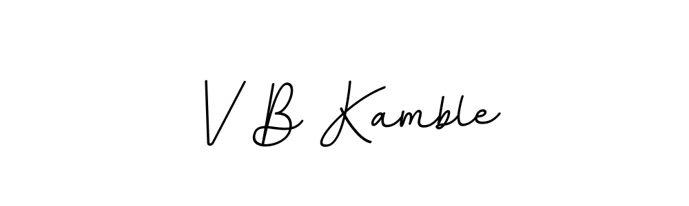 How to make V B Kamble name signature. Use BallpointsItalic-DORy9 style for creating short signs online. This is the latest handwritten sign. V B Kamble signature style 11 images and pictures png
