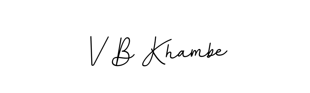 This is the best signature style for the V B Khambe name. Also you like these signature font (BallpointsItalic-DORy9). Mix name signature. V B Khambe signature style 11 images and pictures png