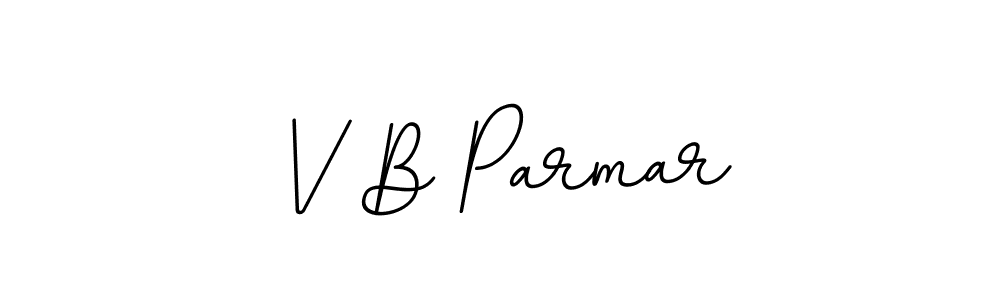 Make a beautiful signature design for name V B Parmar. With this signature (BallpointsItalic-DORy9) style, you can create a handwritten signature for free. V B Parmar signature style 11 images and pictures png