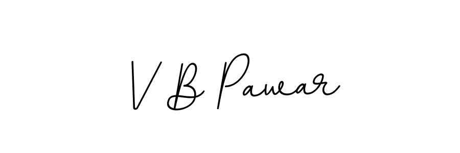 The best way (BallpointsItalic-DORy9) to make a short signature is to pick only two or three words in your name. The name V B Pawar include a total of six letters. For converting this name. V B Pawar signature style 11 images and pictures png