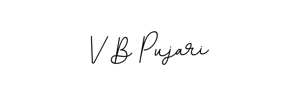 Create a beautiful signature design for name V B Pujari. With this signature (BallpointsItalic-DORy9) fonts, you can make a handwritten signature for free. V B Pujari signature style 11 images and pictures png
