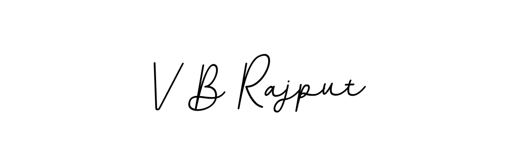 How to make V B Rajput name signature. Use BallpointsItalic-DORy9 style for creating short signs online. This is the latest handwritten sign. V B Rajput signature style 11 images and pictures png
