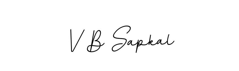 The best way (BallpointsItalic-DORy9) to make a short signature is to pick only two or three words in your name. The name V B Sapkal include a total of six letters. For converting this name. V B Sapkal signature style 11 images and pictures png