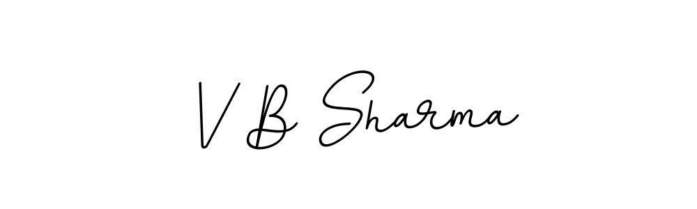 How to make V B Sharma name signature. Use BallpointsItalic-DORy9 style for creating short signs online. This is the latest handwritten sign. V B Sharma signature style 11 images and pictures png