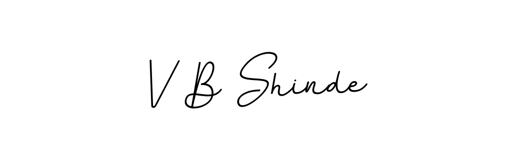 Create a beautiful signature design for name V B Shinde. With this signature (BallpointsItalic-DORy9) fonts, you can make a handwritten signature for free. V B Shinde signature style 11 images and pictures png