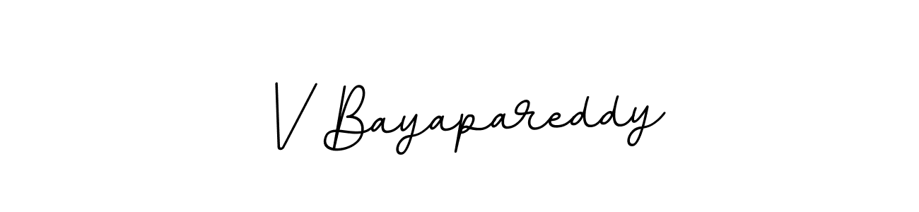 Create a beautiful signature design for name V Bayapareddy. With this signature (BallpointsItalic-DORy9) fonts, you can make a handwritten signature for free. V Bayapareddy signature style 11 images and pictures png