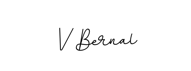 Use a signature maker to create a handwritten signature online. With this signature software, you can design (BallpointsItalic-DORy9) your own signature for name V Bernal. V Bernal signature style 11 images and pictures png