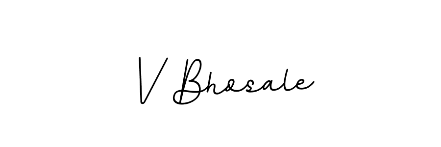 Make a beautiful signature design for name V Bhosale. With this signature (BallpointsItalic-DORy9) style, you can create a handwritten signature for free. V Bhosale signature style 11 images and pictures png