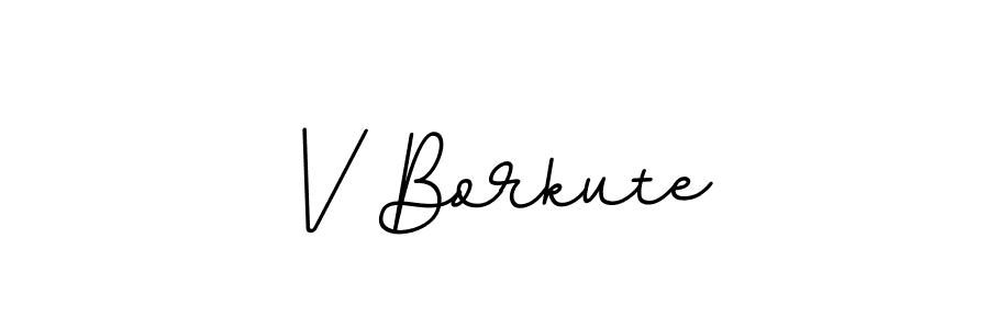 The best way (BallpointsItalic-DORy9) to make a short signature is to pick only two or three words in your name. The name V Borkute include a total of six letters. For converting this name. V Borkute signature style 11 images and pictures png
