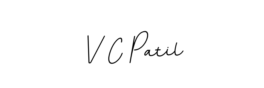 Design your own signature with our free online signature maker. With this signature software, you can create a handwritten (BallpointsItalic-DORy9) signature for name V C Patil. V C Patil signature style 11 images and pictures png