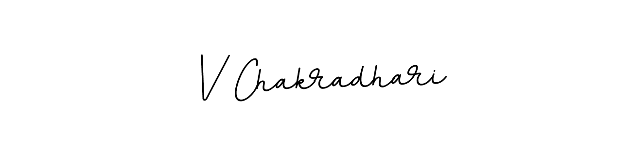 Use a signature maker to create a handwritten signature online. With this signature software, you can design (BallpointsItalic-DORy9) your own signature for name V Chakradhari. V Chakradhari signature style 11 images and pictures png