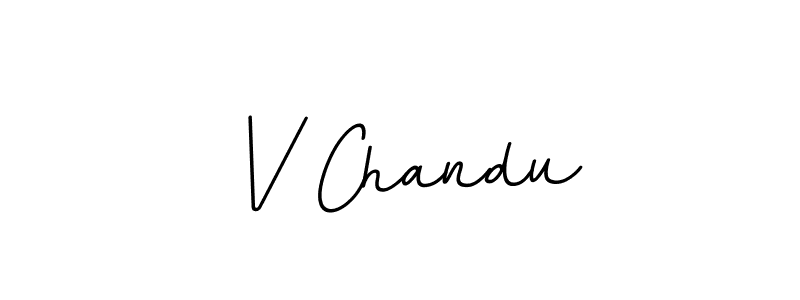 The best way (BallpointsItalic-DORy9) to make a short signature is to pick only two or three words in your name. The name V Chandu include a total of six letters. For converting this name. V Chandu signature style 11 images and pictures png