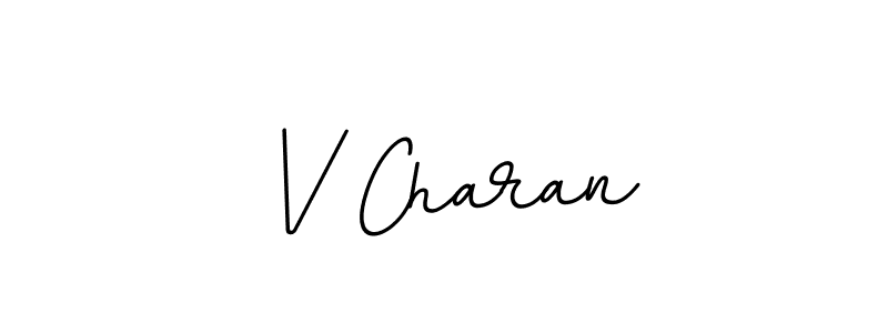 Make a beautiful signature design for name V Charan. With this signature (BallpointsItalic-DORy9) style, you can create a handwritten signature for free. V Charan signature style 11 images and pictures png