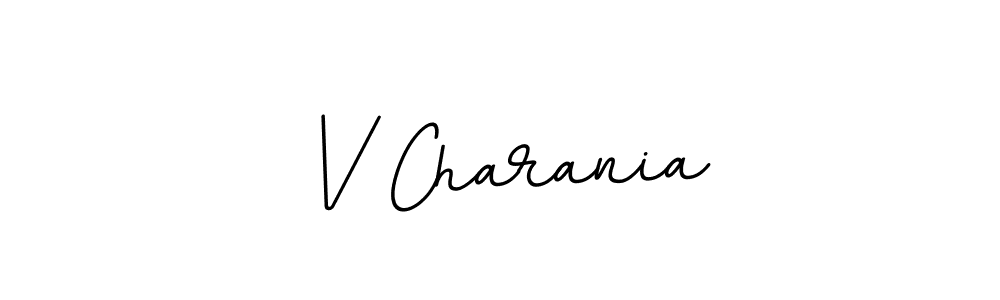 V Charania stylish signature style. Best Handwritten Sign (BallpointsItalic-DORy9) for my name. Handwritten Signature Collection Ideas for my name V Charania. V Charania signature style 11 images and pictures png