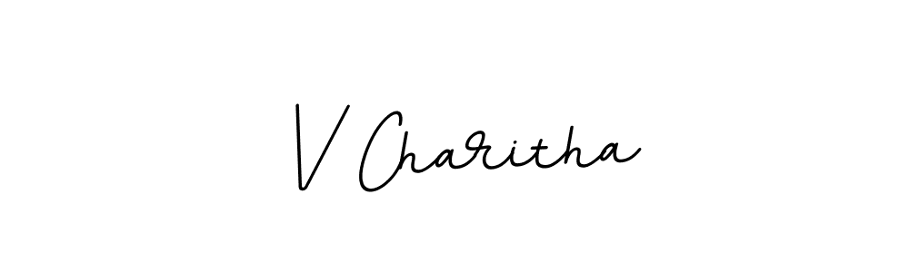 Also we have V Charitha name is the best signature style. Create professional handwritten signature collection using BallpointsItalic-DORy9 autograph style. V Charitha signature style 11 images and pictures png