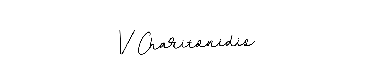 if you are searching for the best signature style for your name V Charitonidis. so please give up your signature search. here we have designed multiple signature styles  using BallpointsItalic-DORy9. V Charitonidis signature style 11 images and pictures png