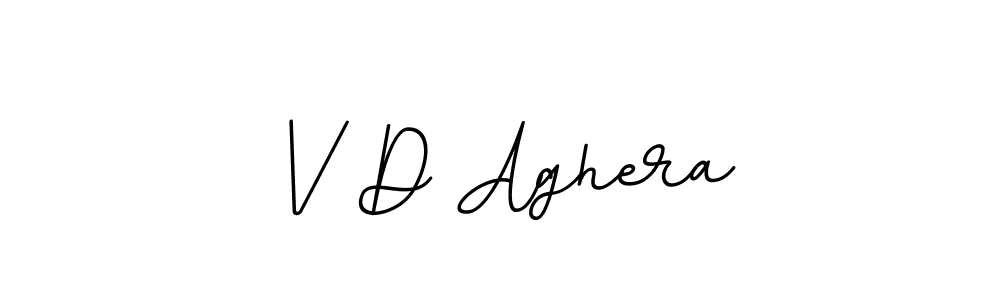 Make a beautiful signature design for name V D Aghera. With this signature (BallpointsItalic-DORy9) style, you can create a handwritten signature for free. V D Aghera signature style 11 images and pictures png