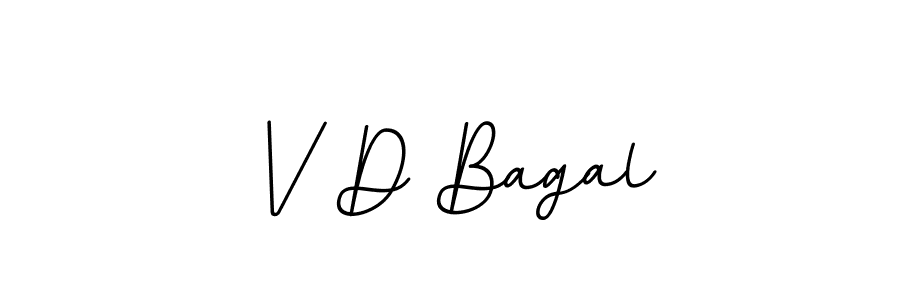 Create a beautiful signature design for name V D Bagal. With this signature (BallpointsItalic-DORy9) fonts, you can make a handwritten signature for free. V D Bagal signature style 11 images and pictures png