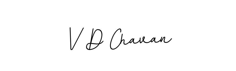 Make a beautiful signature design for name V D Chavan. With this signature (BallpointsItalic-DORy9) style, you can create a handwritten signature for free. V D Chavan signature style 11 images and pictures png