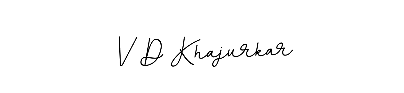 Create a beautiful signature design for name V D Khajurkar. With this signature (BallpointsItalic-DORy9) fonts, you can make a handwritten signature for free. V D Khajurkar signature style 11 images and pictures png