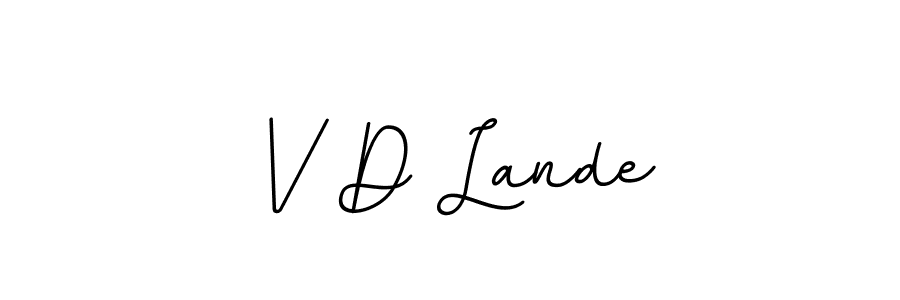 How to make V D Lande signature? BallpointsItalic-DORy9 is a professional autograph style. Create handwritten signature for V D Lande name. V D Lande signature style 11 images and pictures png