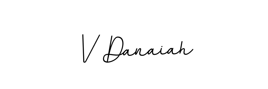 Design your own signature with our free online signature maker. With this signature software, you can create a handwritten (BallpointsItalic-DORy9) signature for name V Danaiah. V Danaiah signature style 11 images and pictures png