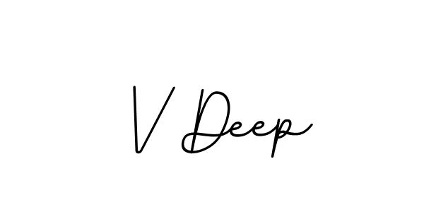 Make a beautiful signature design for name V Deep. With this signature (BallpointsItalic-DORy9) style, you can create a handwritten signature for free. V Deep signature style 11 images and pictures png
