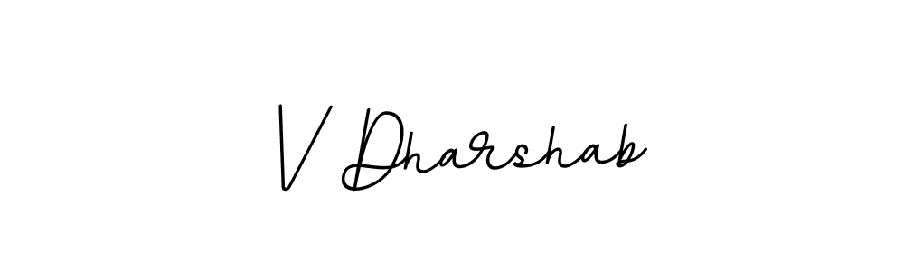 Also we have V Dharshab name is the best signature style. Create professional handwritten signature collection using BallpointsItalic-DORy9 autograph style. V Dharshab signature style 11 images and pictures png