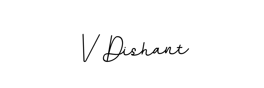 Make a beautiful signature design for name V Dishant. With this signature (BallpointsItalic-DORy9) style, you can create a handwritten signature for free. V Dishant signature style 11 images and pictures png