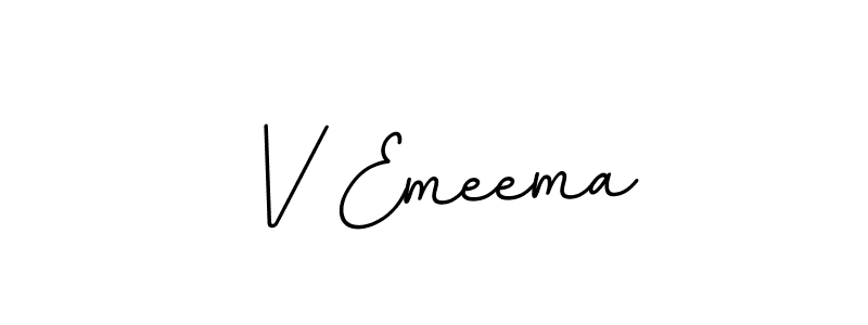 Design your own signature with our free online signature maker. With this signature software, you can create a handwritten (BallpointsItalic-DORy9) signature for name V Emeema. V Emeema signature style 11 images and pictures png