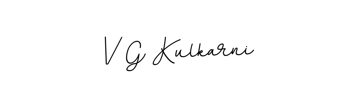 Make a beautiful signature design for name V G Kulkarni. With this signature (BallpointsItalic-DORy9) style, you can create a handwritten signature for free. V G Kulkarni signature style 11 images and pictures png