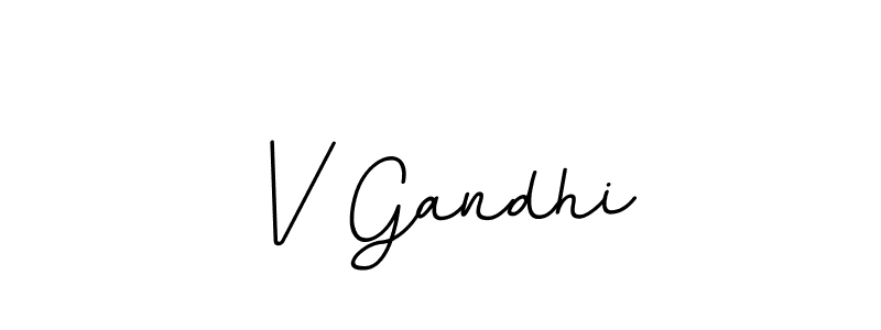 The best way (BallpointsItalic-DORy9) to make a short signature is to pick only two or three words in your name. The name V Gandhi include a total of six letters. For converting this name. V Gandhi signature style 11 images and pictures png