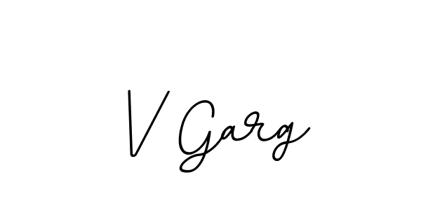 The best way (BallpointsItalic-DORy9) to make a short signature is to pick only two or three words in your name. The name V Garg include a total of six letters. For converting this name. V Garg signature style 11 images and pictures png