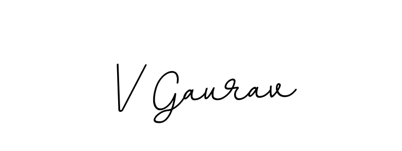 Design your own signature with our free online signature maker. With this signature software, you can create a handwritten (BallpointsItalic-DORy9) signature for name V Gaurav. V Gaurav signature style 11 images and pictures png