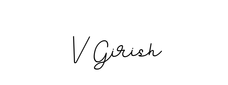 Create a beautiful signature design for name V Girish. With this signature (BallpointsItalic-DORy9) fonts, you can make a handwritten signature for free. V Girish signature style 11 images and pictures png