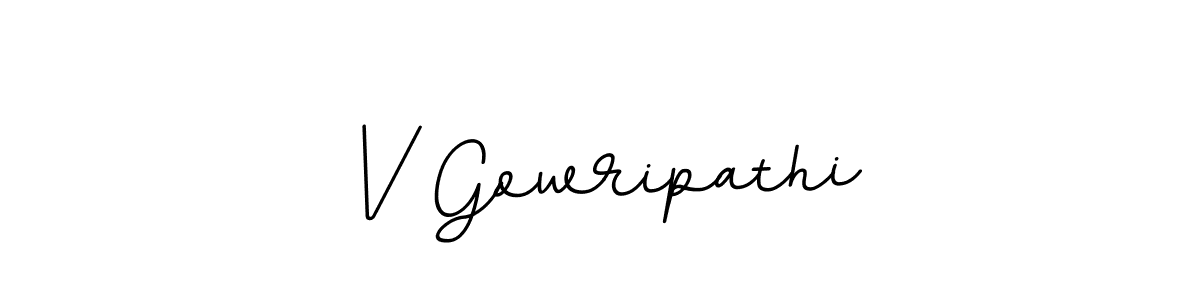 V Gowripathi stylish signature style. Best Handwritten Sign (BallpointsItalic-DORy9) for my name. Handwritten Signature Collection Ideas for my name V Gowripathi. V Gowripathi signature style 11 images and pictures png