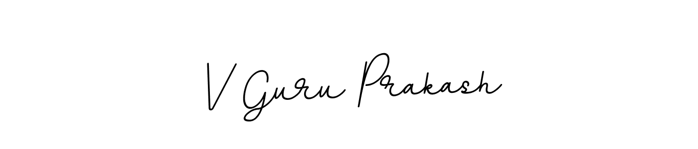 How to make V Guru Prakash name signature. Use BallpointsItalic-DORy9 style for creating short signs online. This is the latest handwritten sign. V Guru Prakash signature style 11 images and pictures png