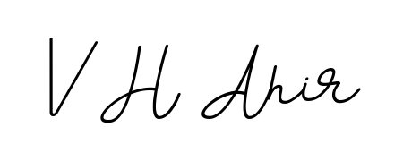 Generate high-definition signature styles for V H Ahir. The BallpointsItalic-DORy9 typeface ensures crisp legibility and sophisticated design. V H Ahir signature style 11 images and pictures png