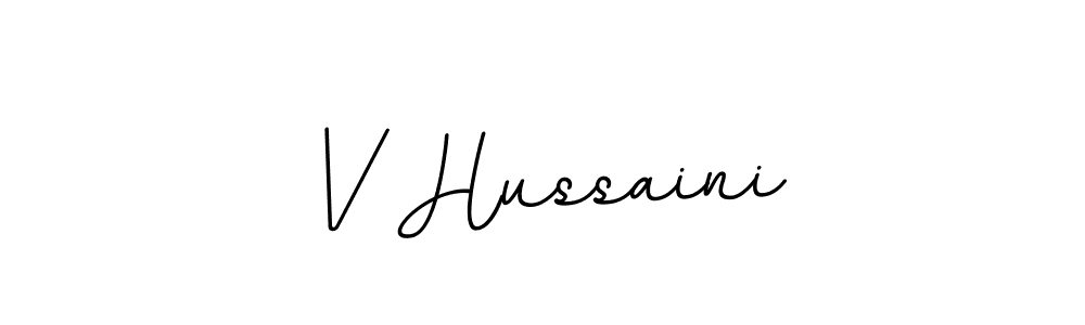 Create a beautiful signature design for name V Hussaini. With this signature (BallpointsItalic-DORy9) fonts, you can make a handwritten signature for free. V Hussaini signature style 11 images and pictures png