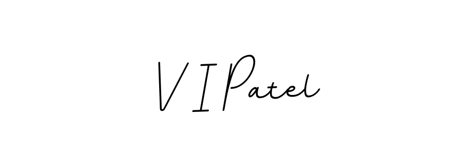 How to make V I Patel name signature. Use BallpointsItalic-DORy9 style for creating short signs online. This is the latest handwritten sign. V I Patel signature style 11 images and pictures png