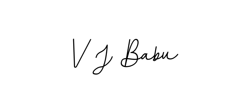 Create a beautiful signature design for name V J Babu. With this signature (BallpointsItalic-DORy9) fonts, you can make a handwritten signature for free. V J Babu signature style 11 images and pictures png