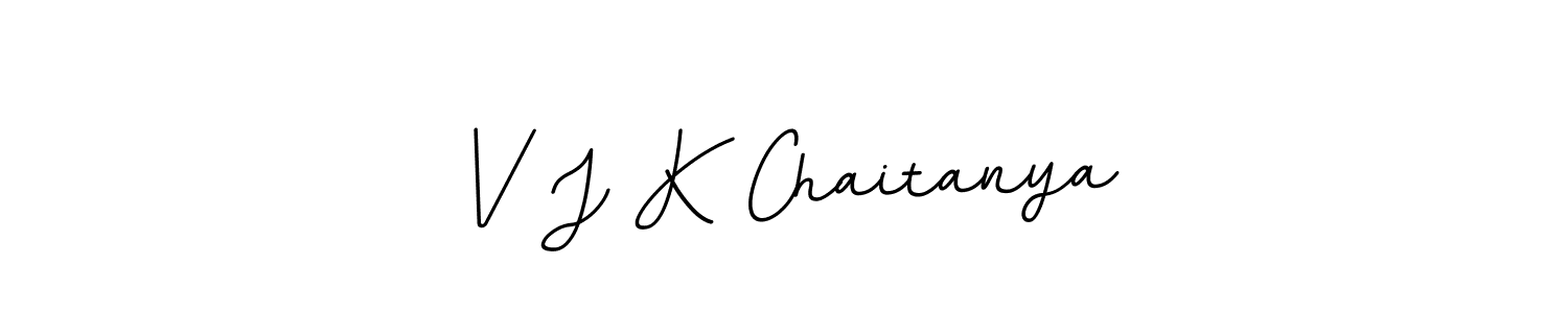 Design your own signature with our free online signature maker. With this signature software, you can create a handwritten (BallpointsItalic-DORy9) signature for name V J K Chaitanya. V J K Chaitanya signature style 11 images and pictures png