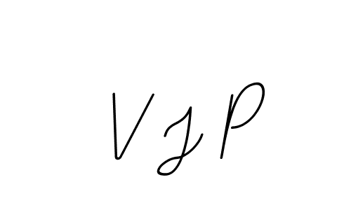 Design your own signature with our free online signature maker. With this signature software, you can create a handwritten (BallpointsItalic-DORy9) signature for name V J P. V J P signature style 11 images and pictures png