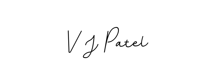 How to make V J Patel name signature. Use BallpointsItalic-DORy9 style for creating short signs online. This is the latest handwritten sign. V J Patel signature style 11 images and pictures png