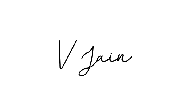Create a beautiful signature design for name V Jain. With this signature (BallpointsItalic-DORy9) fonts, you can make a handwritten signature for free. V Jain signature style 11 images and pictures png