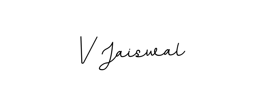 How to make V Jaiswal signature? BallpointsItalic-DORy9 is a professional autograph style. Create handwritten signature for V Jaiswal name. V Jaiswal signature style 11 images and pictures png