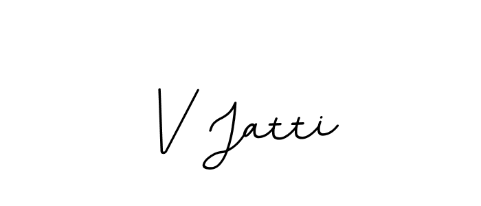 How to make V Jatti name signature. Use BallpointsItalic-DORy9 style for creating short signs online. This is the latest handwritten sign. V Jatti signature style 11 images and pictures png