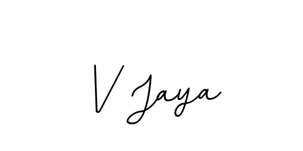 Create a beautiful signature design for name V Jaya. With this signature (BallpointsItalic-DORy9) fonts, you can make a handwritten signature for free. V Jaya signature style 11 images and pictures png