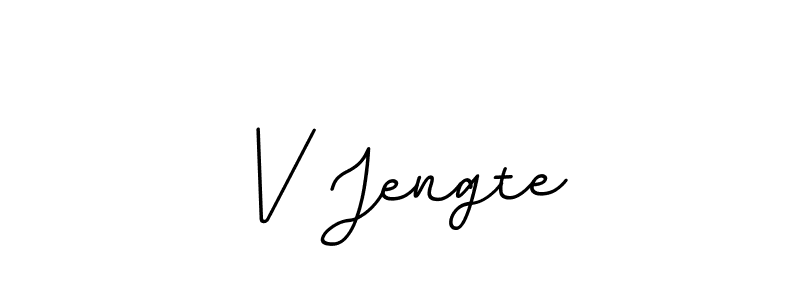 Make a beautiful signature design for name V Jengte. With this signature (BallpointsItalic-DORy9) style, you can create a handwritten signature for free. V Jengte signature style 11 images and pictures png