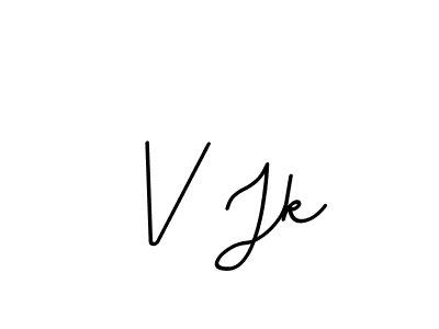 Use a signature maker to create a handwritten signature online. With this signature software, you can design (BallpointsItalic-DORy9) your own signature for name V Jk. V Jk signature style 11 images and pictures png